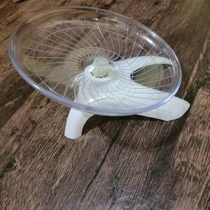 White Hamster Running Exercise Wheel